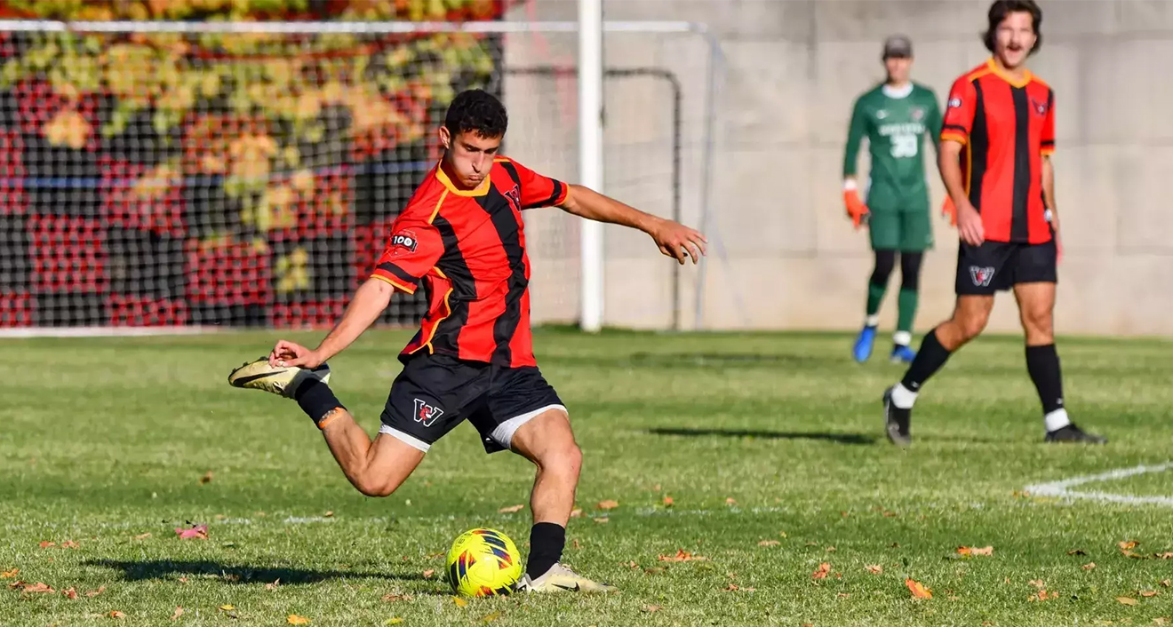 Wesleyan men's soccer 100th anniversary kit